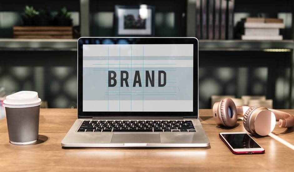 Brand Image on laptop office space creating a better strategy